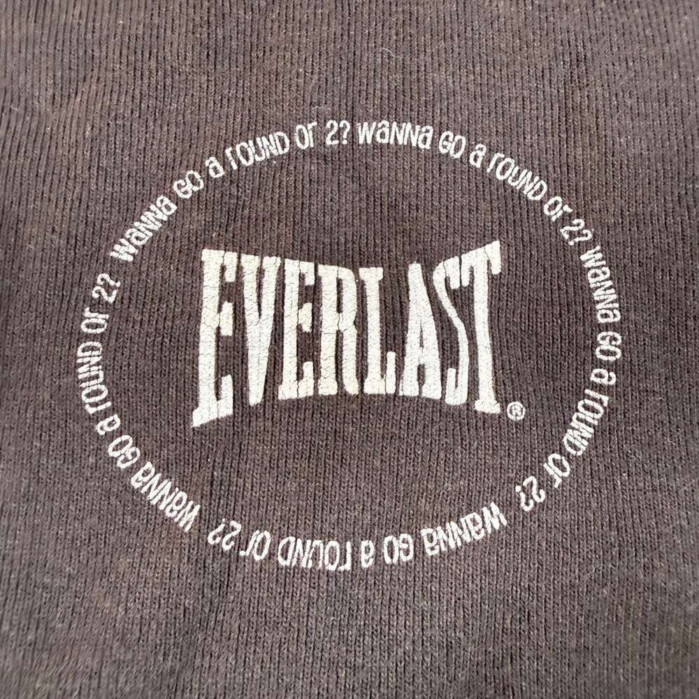 Everlast Shirt Womens Medium Black Vintage Y2K Ribbed Slim Fit Boxing Babby Tee - Picture 3 of 11